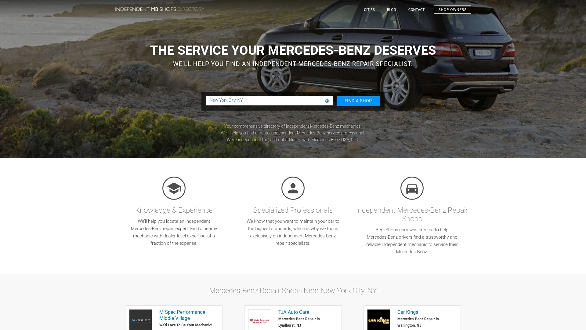 Independent MB Shops Directory