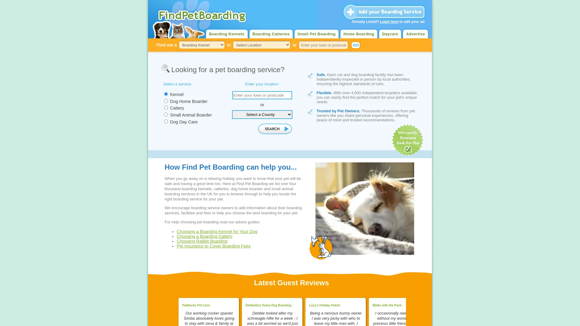 Find Pet Boarding