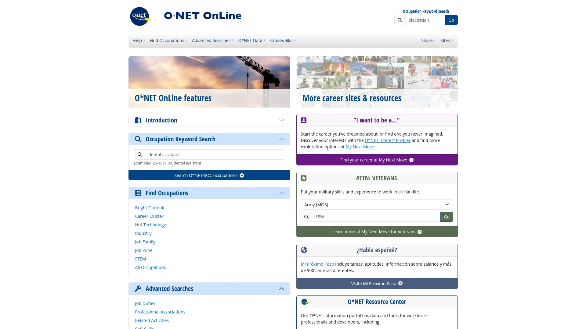 O*NET OnLine