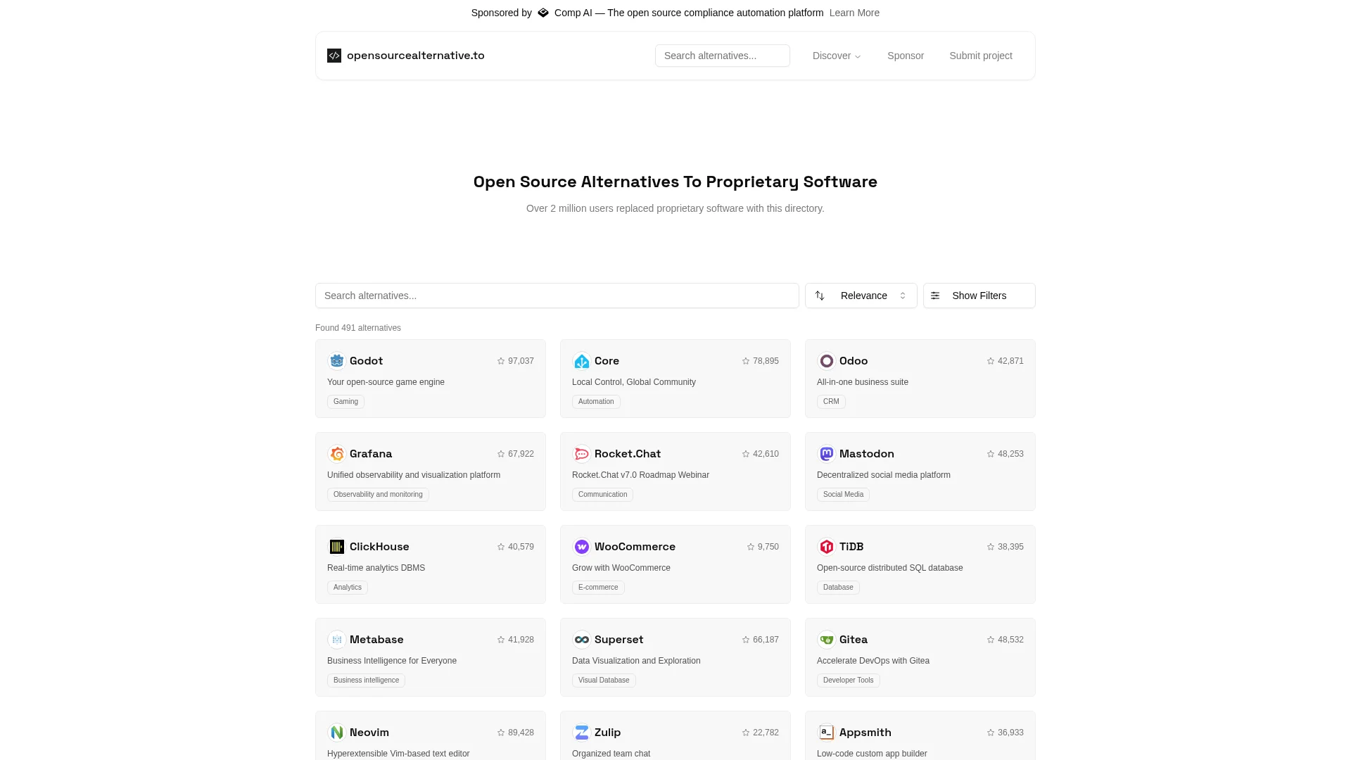 Open Source Alternatives
